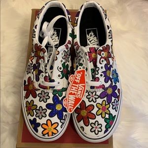 Vans Glitter Daisies Era Platform Sneakers